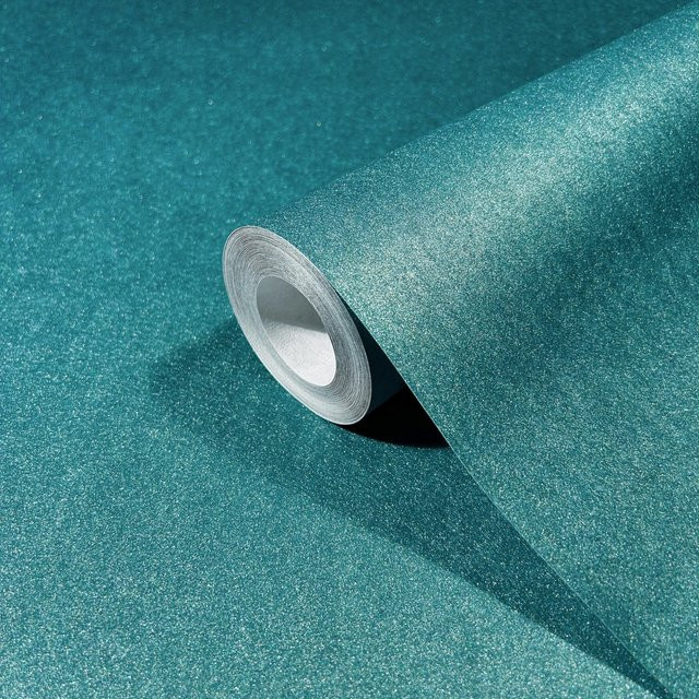Marburg Vliestapete Uni Metalloptik Modern Blau Petrol B: 0,7 m x L: 10,05 m - Bild 1