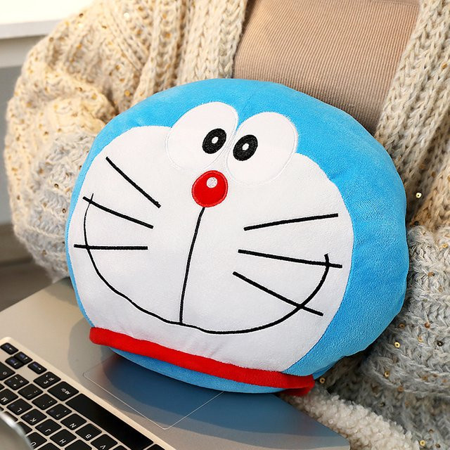 TAKARA TOMY Doraemon Plüschtier Warmwasserbeutel in Blau für Magen und Hände und Füße - Bild 1