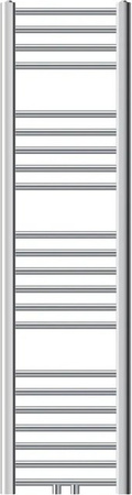 LuxeBath Badheizkörper Sahara Chrom Silber Gerade mit Mittelanschluss, B/H: 30 x 140 cm