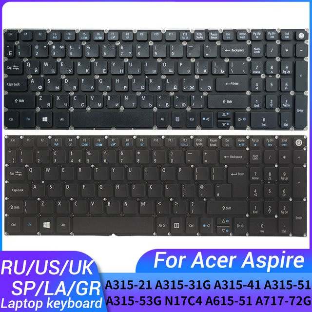 Acer Aspire 5 Laptop Tastatur in Schwarz für A517, A515 und A515-41 Modelle mit deutscher Belegung - Bild 1