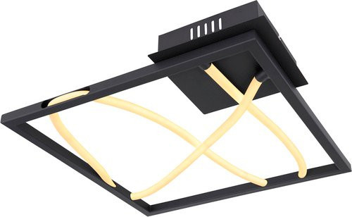 GLOBO LIGHTING LED Deckenleuchte aus Metall in Schwarz, B/T/H: 41,7 x 41,7 x 5,1 cm, 22 W - Bild 1