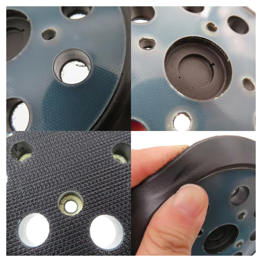 Vibratite Universelle 8-Loch Ersatz-Schleifplatte mit Klettverschluss, 5 Zoll, Schwarz, Modell 030157001018 - Bild 6