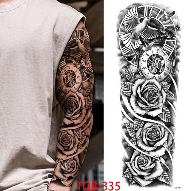 Temporäre Tattoo-Aufkleber Flower Love, Unisex - Bild 1
