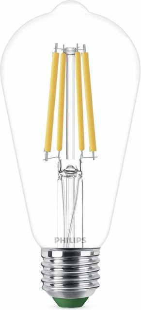 Philips LED-Lampe classic ultraeffizient in Edison-Form, E27, transparent, 60W, warmweiß - Bild 1