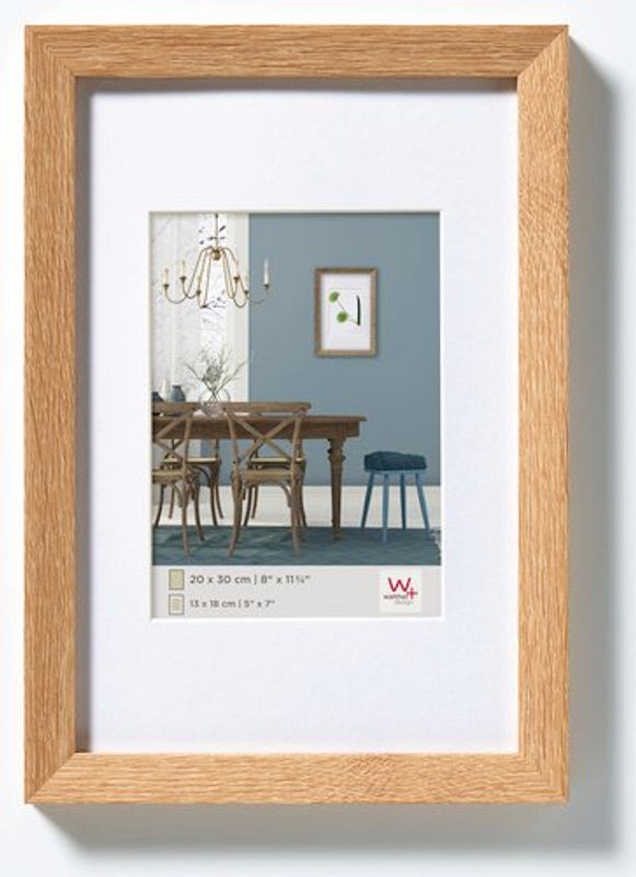 Walther Design Bilderrahmen aus Holz in Braun mit Passepartout und Glas, B/H: 40 x 50 cm - Bild 1