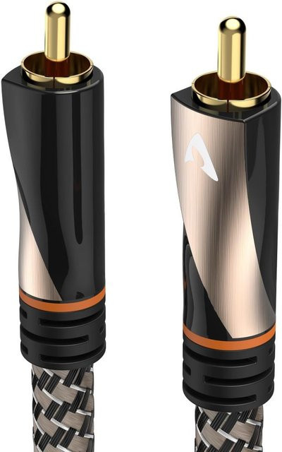 AVinity Digitales Cinch-Kabel RCA in Braun mit vergoldeten Steckern, Länge: 2 m - Bild 2