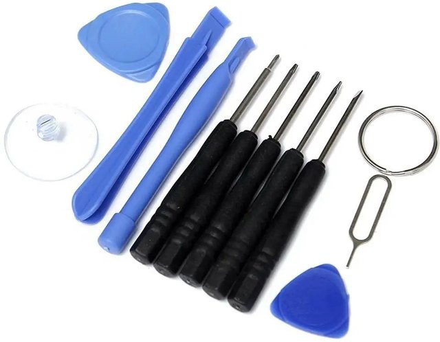 BC Electrical Appliances 11-teiliges Smartphone Reparatur Set mit Stemmeisen und Schraubendrehern in Blau - Bild 1