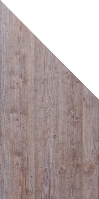 GroJa Sichtschutz Premo Schräg in Holzoptik Braun HPL B: 90 cm, H: 180/90 cm, T: 0,8 cm - Bild 1