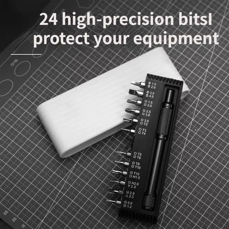Deli 25-in-1 Präzisions-Schraubendreher-Set mit magnetischen Mini-Bits für Elektronik, Smartphone und Computer - Bild 3