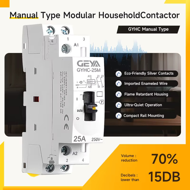 GEYA Modulares AC Schütz für die Din-Schiene, 2NO/2NC oder 4NO, Farbe: Weiß - Bild 3