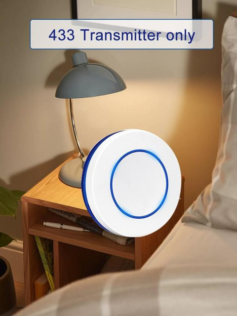 BC Electrical Appliances Drahtloser 433MHz Funk-Wandschalter mit Relais-Empfänger für LED-Lampen und Deckenventilatoren, Farbe: Beige - Bild 1