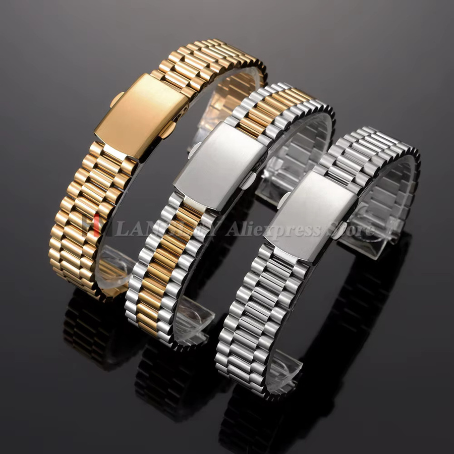 langley Uhrenarmband Edelstahl, Bicolor, Silber-Gold, Unisex - Bild 2