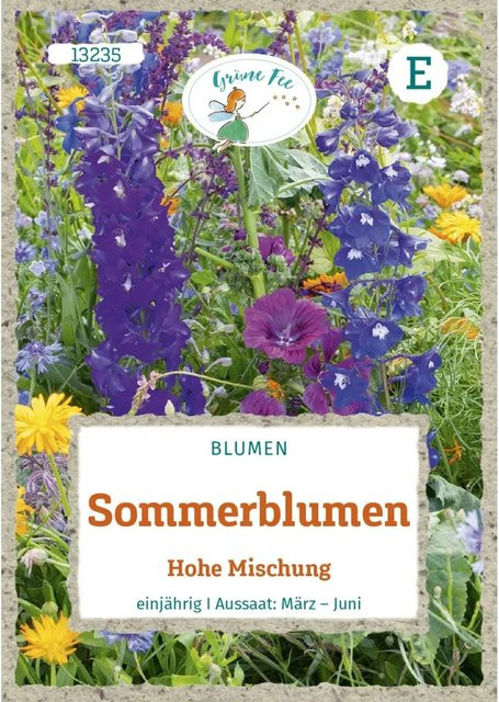 Grüne Fee Sommerblumen Hohe Mischung Saatgut für Garten, Beete und Rabatten - Bild 1