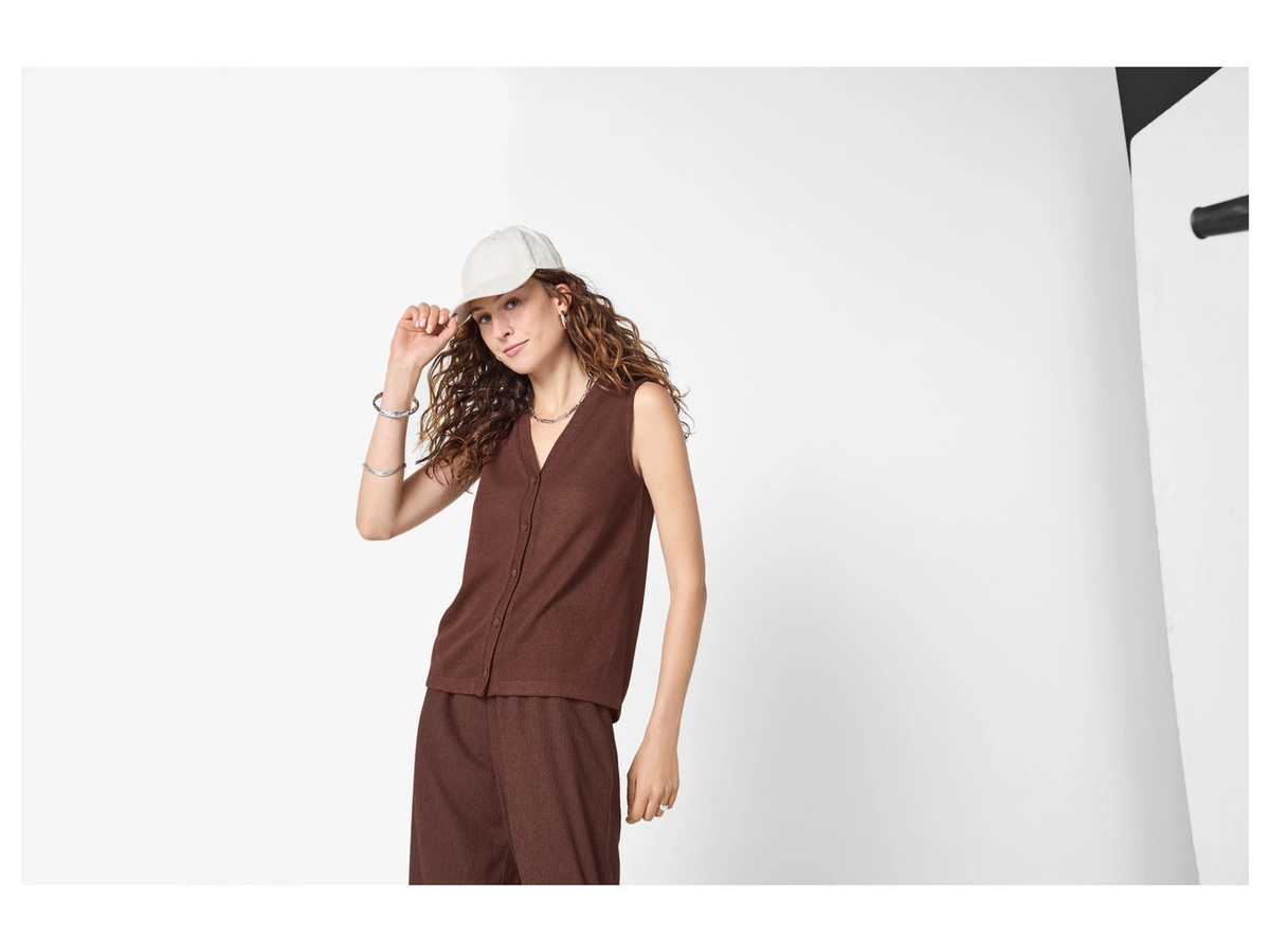 ESMARA Damen Feinstrick-Top, Braun, L - Bild 2