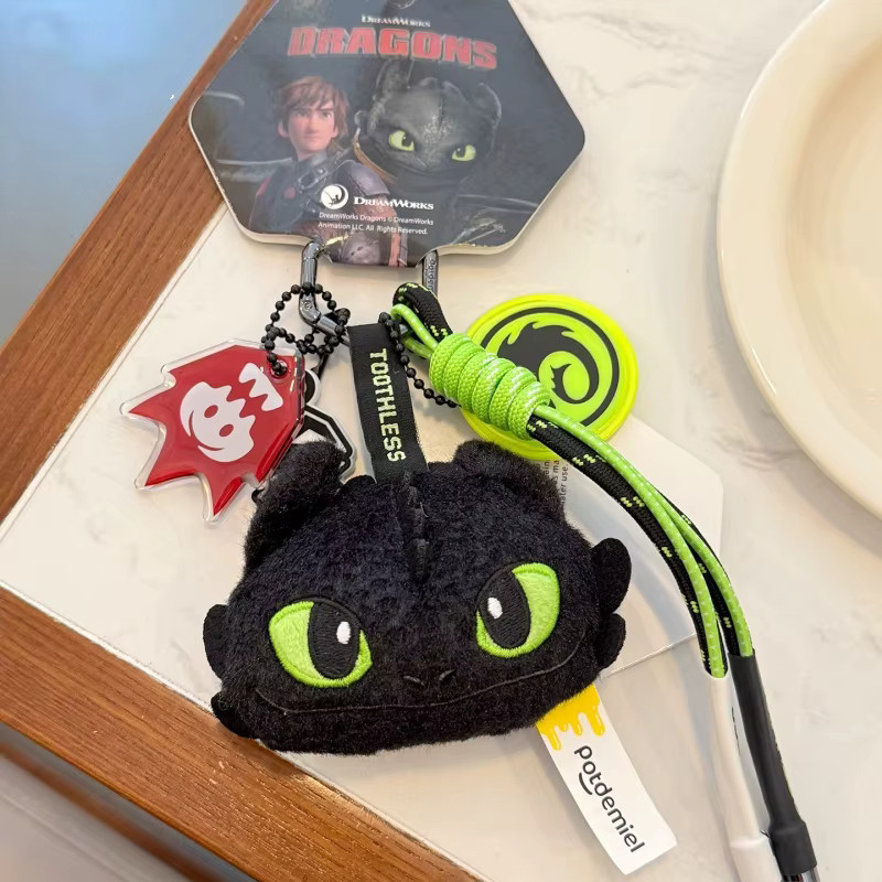 Potdemiel Zahnlose Puppe, Plüsch Schlüsselanhänger, Schwarz, Mini - Bild 3