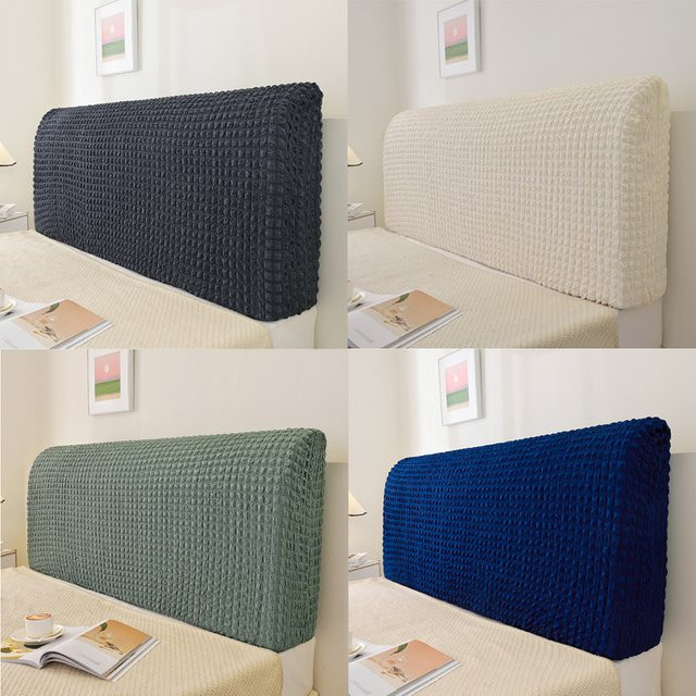 S-EMIGA Stretch-Kopfteilbezug für Queen-Size-Betten aus Jacquard in Plain-Optik - Bild 1