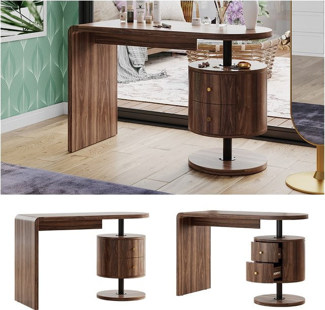 Vicco Schminktisch Lara in Eiche rustikal mit 2 Schubladen, Breite: 120 cm, Tiefe: 50 cm - Bild 1