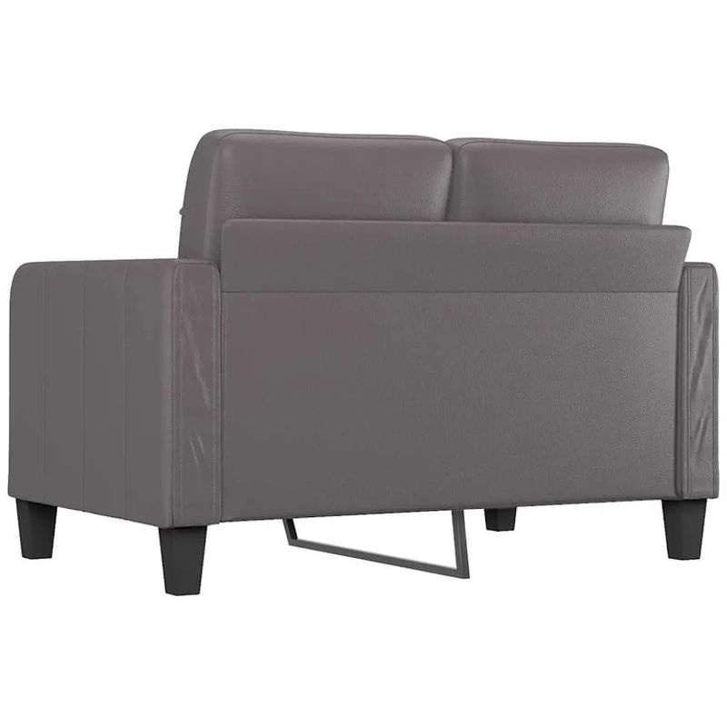 Vidaxl 2-Sitzer Sofa in Grau aus Kunstleder und Metall, Modernes Design, Breite: 120 cm - Bild 5