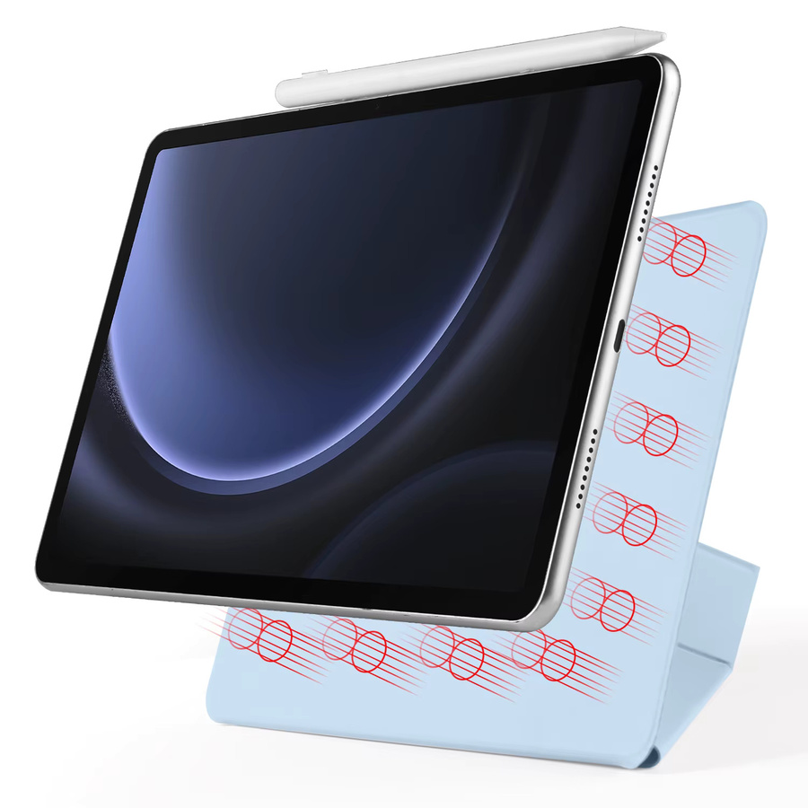 BLOCROSS Magnetische Schutzhülle für Samsung Galaxy Tab S10, S9, S8, S7 FE und S6 Lite, Ultradünne Multi-Faltständer Hülle in Schwarz oder Blau - Bild 3