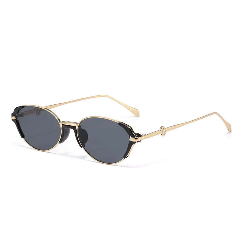 Sonnenbrille für Damen, kleiner Rahmen, Vollrand, schwarz - Bild 2
