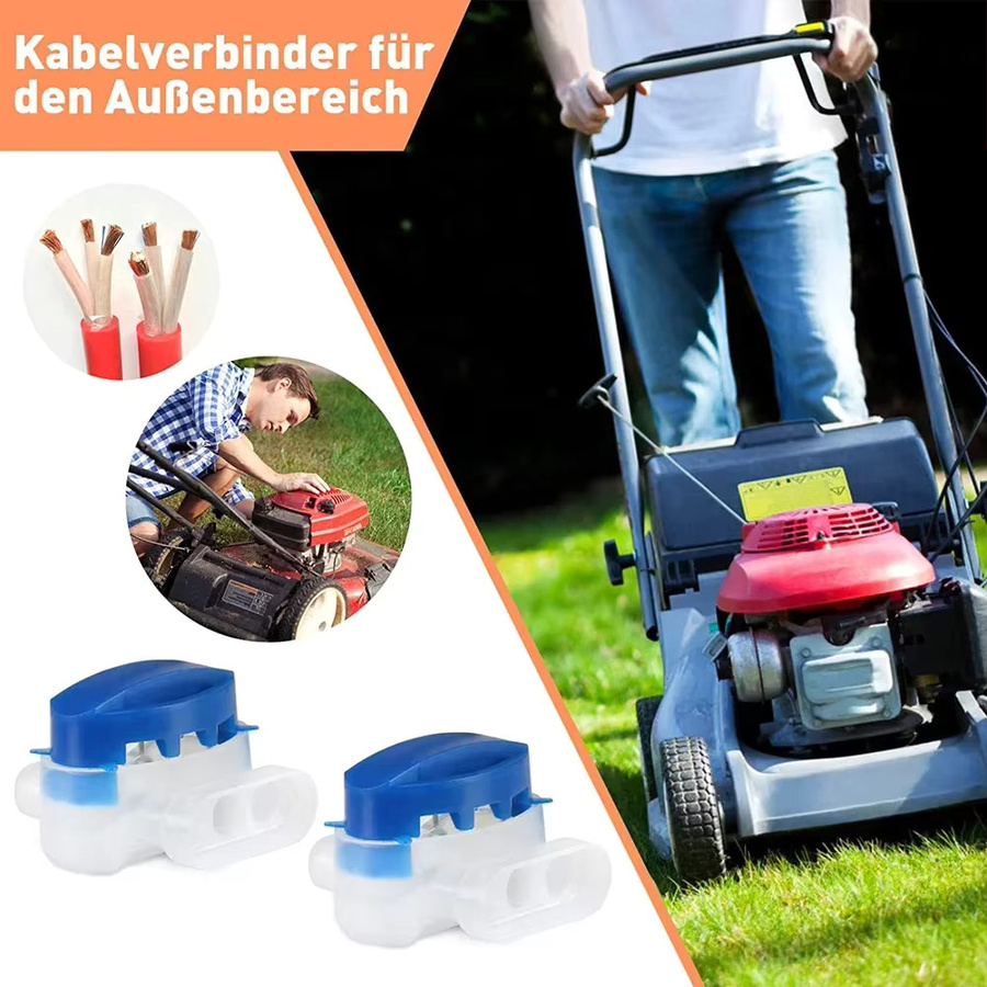 APWIKOGER Kabelverbinder-Set wasserdichte Steckverbinder und Verbindungsklemmen ohne Abisolieren für Gardena, Husqvarna, Worx und Robomow Rasenmäher - Bild 4
