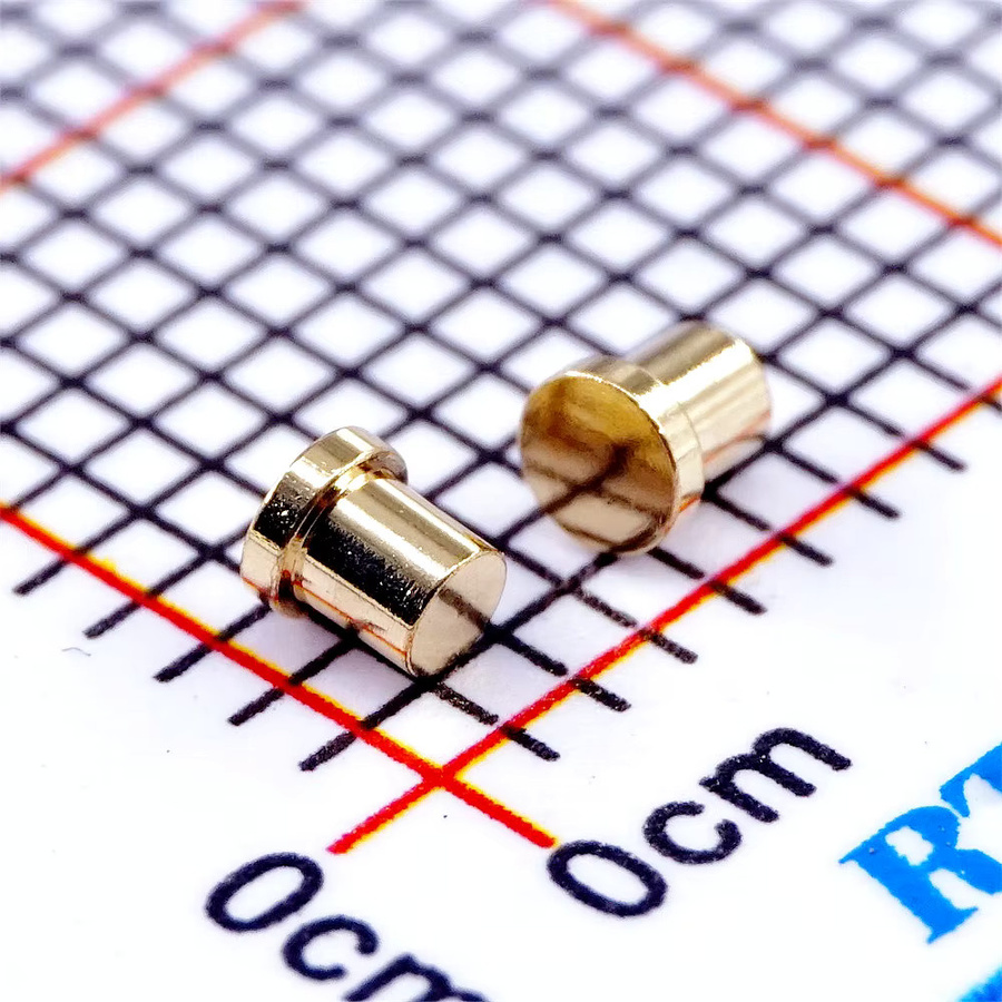 RTLECS Federbelasteter Pogo-Pin für SMT SMD Oberflächenmontage, Kreisform, Farbe: Gold, Durchmesser: 2,0 mm, Höhe: 2,0 mm - Bild 4