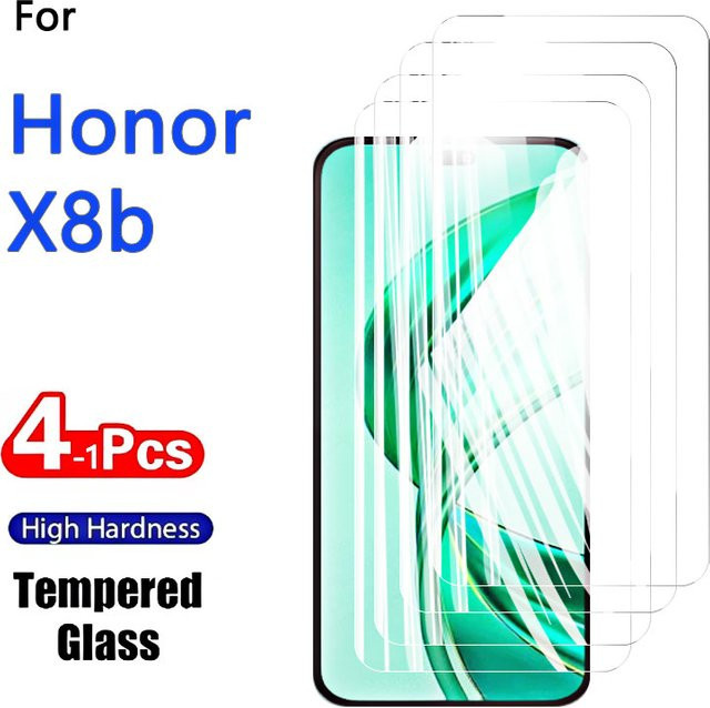 Displayschutzfolien aus gehärtetem Glas für Honor X8b, 6,7 Zoll, transparent, 1–4 Stück - Bild 1