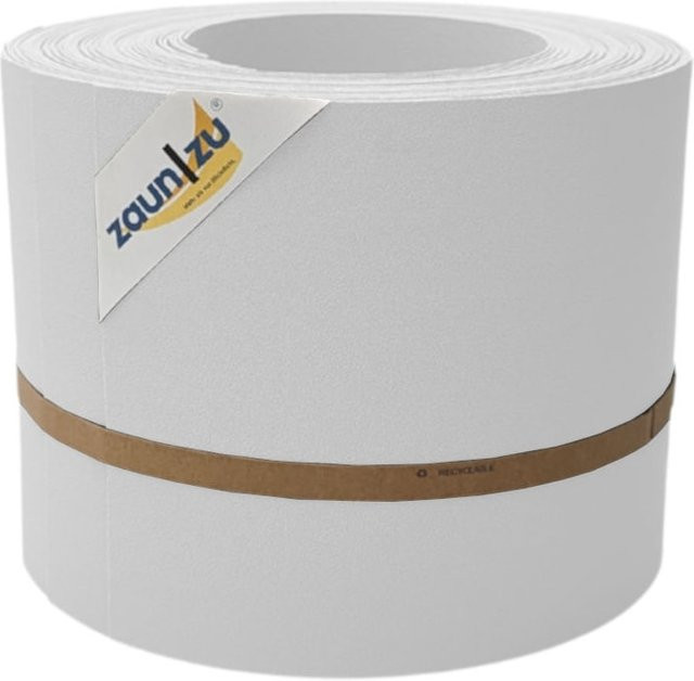 zaun zu Sichtschutzstreifen aus PP für Doppelstabmattenzaun, Weiß, Breite: 19 cm, Länge: 2,55 m, 10 Stück - Bild 1