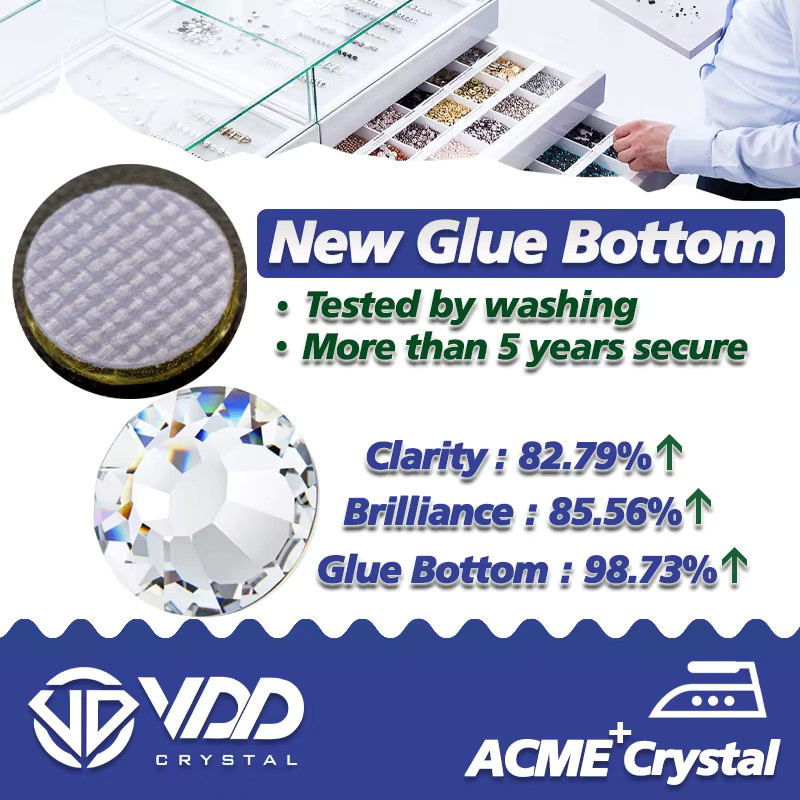 ACME VDD 015 Glas Flatback Hot-Fix Strasssteine in Burgunderrot für DIY Kleidung und Dekoration - Bild 3