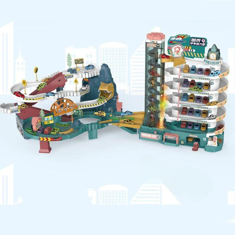 Dinosaurier Bergstrecke Auto Parkplatz Kleine Bahn, Pädagogisches Spielzeug, ab 14 Jahre - Bild 2