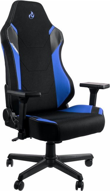 Nitro Concepts X1000 Gaming-Stuhl aus Mikrofaser in Schwarz/Blau - Bild 1