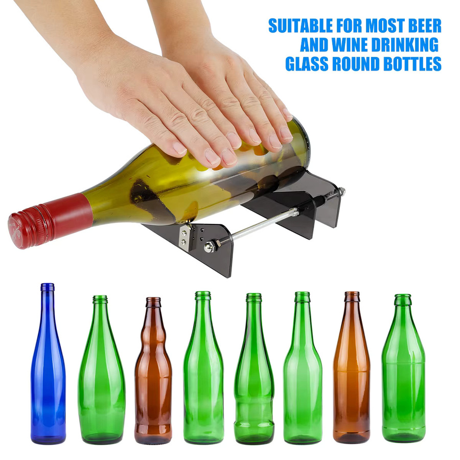 Hands DIY Glasflaschenschneider aus Edelstahl in Grau, verstellbare Flaschenschneidemaschine für Bier- und Weinflaschen zur Dekoration - Bild 3