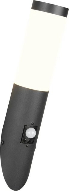 Trio LED-Wandleuchte Schwarz Matt mit Bewegungsmelder für den Außenbereich, B/T/H: 39 x 7,5 x 17 cm - Bild 1