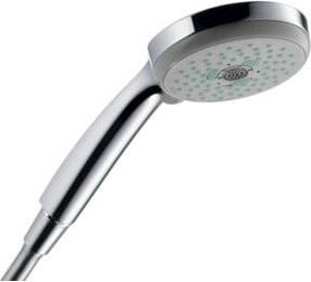 Hansgrohe Handbrause Croma 100 Multi in Gelb und Silber mit Rain- und Massagefunktion sowie Anti-Kalk-Technologie - Bild 1