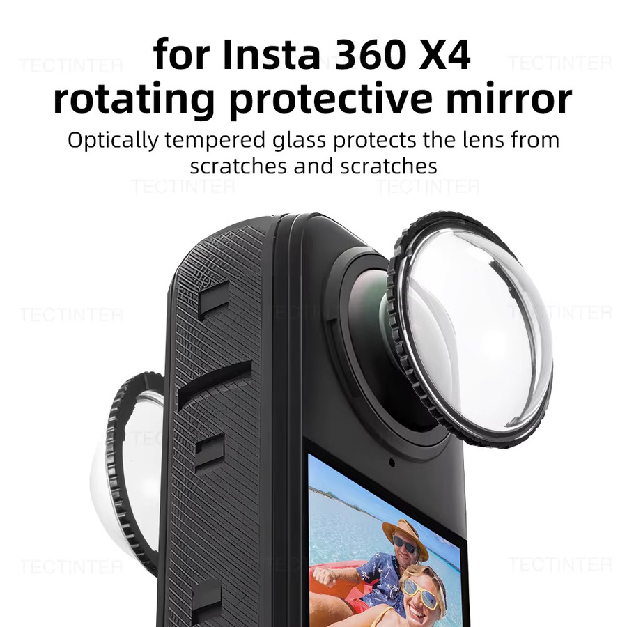 Insta360 Displayschutzfolie und Objektivschutzkappe aus gehärtetem Glas für Insta360 X4 und X5, transparentes Schutzkit für Action Cameras - Bild 4