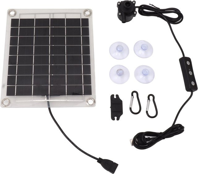 GoolRC Solarwasserpumpen-Set 20W Tauchpumpe in Weiß für Brunnen, Teich, Vogelbad und Bewässerung mit einstellbarer Wassermenge - Bild 1
