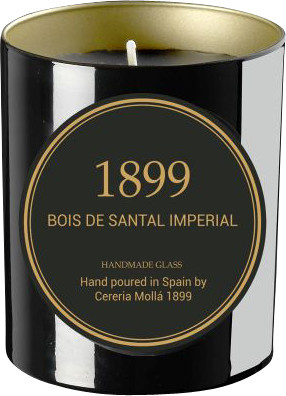 Cereria Molla Vegane Wachskerze Imperial Bois de Santal in schwarzem Glas mit Geschenkbox - Bild 1