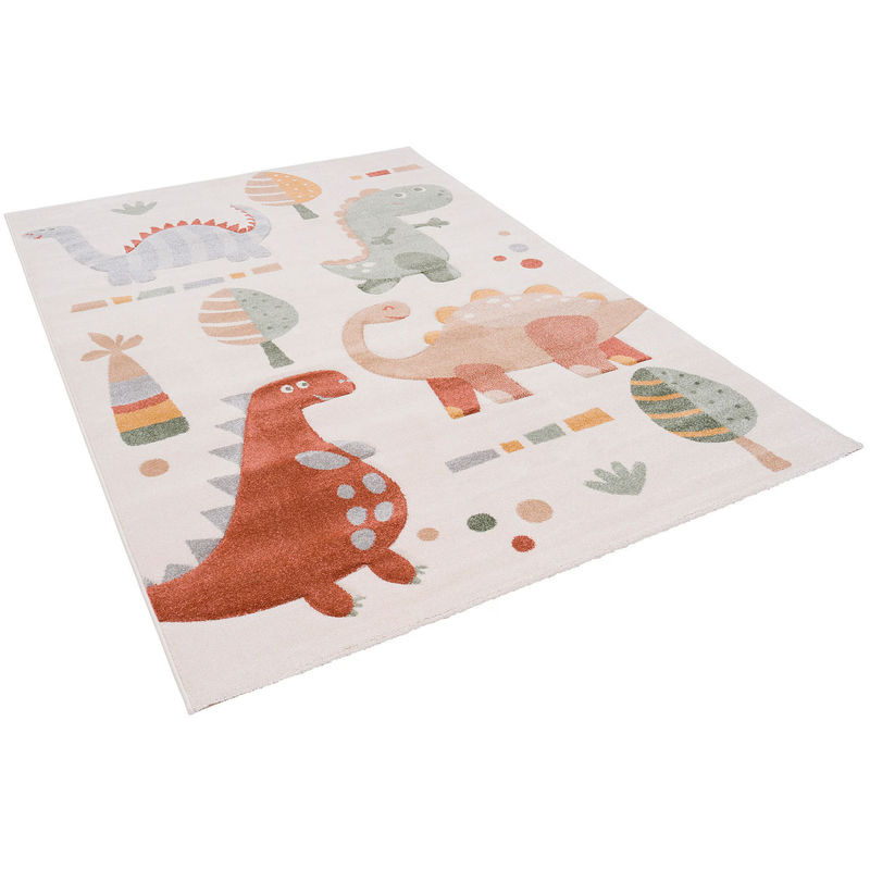 Pergamon Kinder Teppich Maui Kids Dinos in Beige und Multicolour, pflegeleicht und fußbodenheizunggeeignet - Bild 3