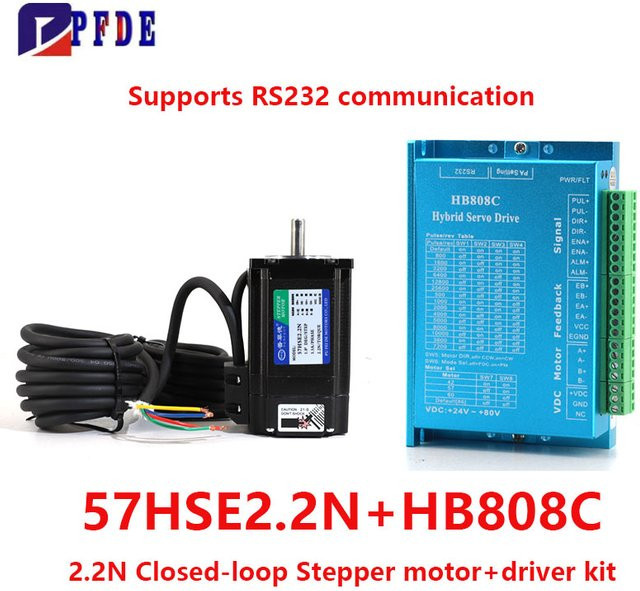 Schrittmotor-Kit mit geschlossenem Regelkreis Nema 23 DSP Easy Servo, 2,2 Nm, 24–80 V DC-Schritttreiber für CNC-Fräser und Gravurmaschinen - Bild 1