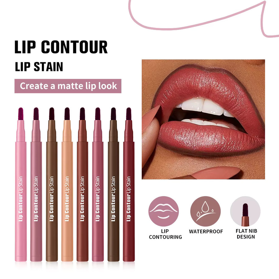 ibcccndc 2-in-1 Lippenstift und Liner, 8 Farben - Bild 3