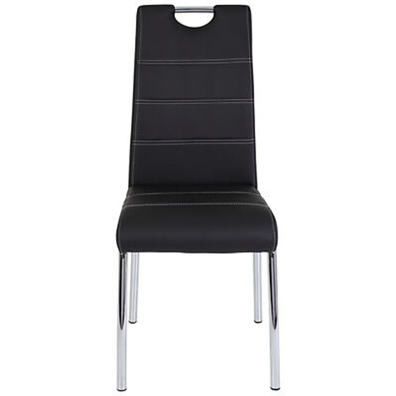 2er Set Polsterstühle Susi von Hela als Freischwinger in Schwarz aus Kunstleder, B/H/T: 44 x 98 x 61 cm - Bild 2