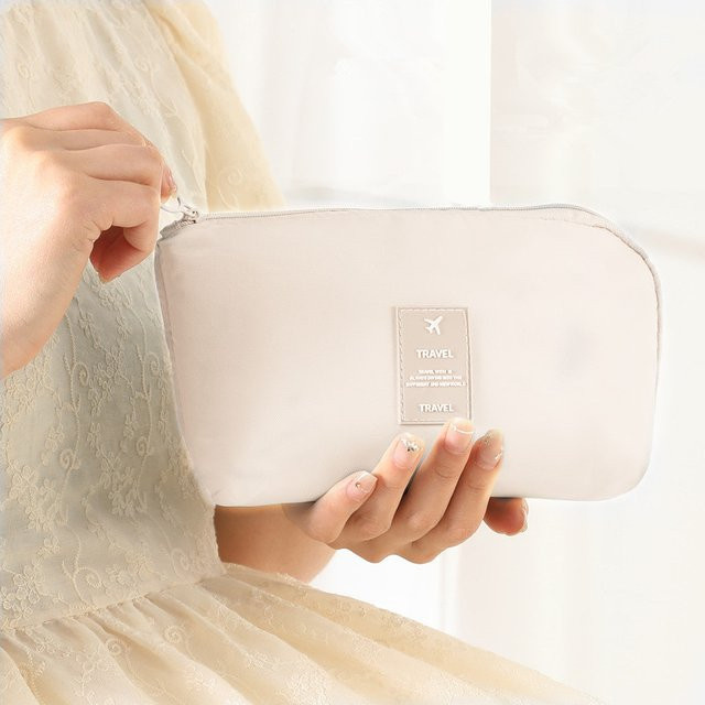 JBAILI Reisezubehör-Kabeltasche als elektronischer Organizer für USB-A und USB-C in Blau oder Beige - Bild 1
