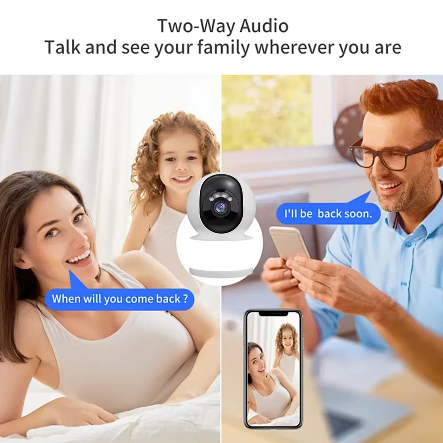 Tuya Smartlife 5MP 2K IP-Kamera Speed Dome PTZ-WLAN-Überwachungskamera mit Auto-Tracking für Innenräume, Weiß - Bild 4