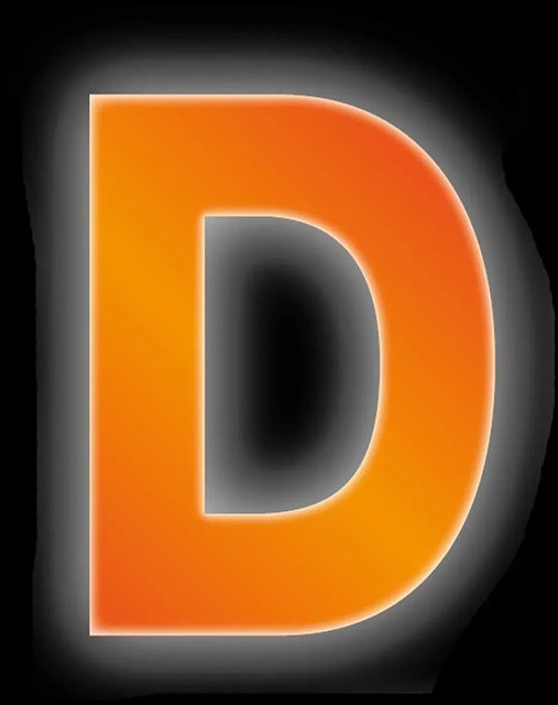 Conacord Klebebuchstabe D Reflektierend in Orange, Höhe: 8 cm - Bild 1
