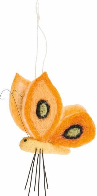 Rico Design Aufhänger Schmetterling aus Filz in Gelb - Bild 1