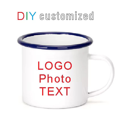 Personalisierter Emaille-Metallbecher von abdo mit Foto oder Logo, 350 ml, bunt - Bild 1