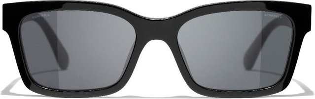 Chanel CH5417-1711S4 Sonnenbrille, Square, Vollrand, Kunststoff, Unisex, Schwarz, Grau - Bild 1