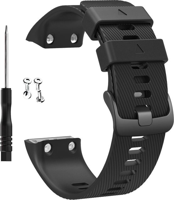 Uhrenarmband Silikon, Schwarz, Unisex - Bild 1