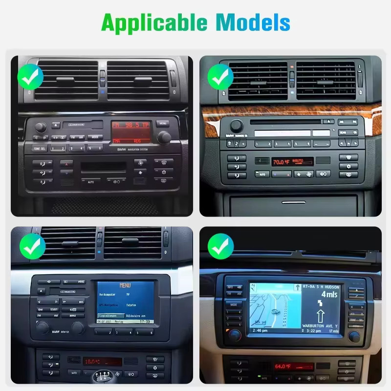 Junsun Android Autoradio für BMW E46 M3 318 320 325 330 335 mit 7 Zoll Touchscreen, Wireless CarPlay, Android Auto, WiFi, GPS, Bluetooth und 4G-LTE in Schwarz - Bild 2