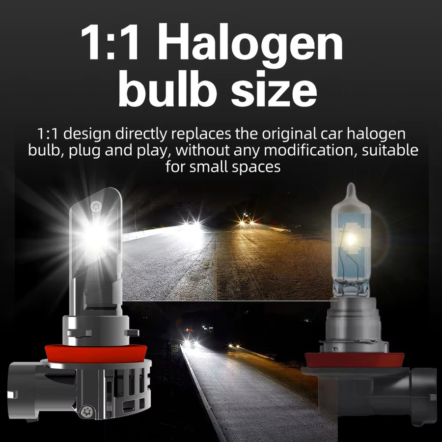 Neallor LED Nebelscheinwerfer Set H11 H8 H16 H9 Canbus 12V 55W in Silber für Skoda Octavia Fabia Kodiaq - Bild 4